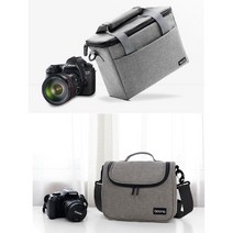 BOONA 캐논 소니 니콘 후지 고프로 DSLR 필름카메라 미러리스 카메라백, 블랙, 사각 숄더백S