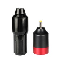 무선 문신 펜 키트 DC 잭 로타리 문신 기계 세트 배터리 LED 문신 전원 공급 장치 입술 눈썹 영구 화장, 레드 키트, 하나