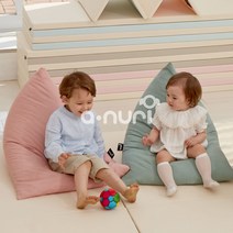 아누리 1인용 허그키즈빈백 아기빈백, 워싱차콜