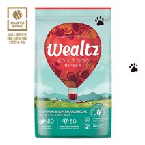 웰츠 독 프리리엄 펫푸드 저지방 어덜트 아이케어 관절케어 강아지 사료, 2.1kg, 닭, 1개