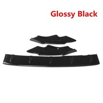 카본 파이버룩 블랙 자동차 앞 범퍼 립 스포일러 디퓨저 바디 키트 폭스바겐 골프 MK7 R R-라인 2014-2019, 01 Glossy Black