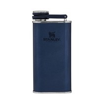 Stanley 클래식 플라스크 8oz 분실 방지 캡 쉽게 채우고 따를 수 있는 와이드 마우스 스테인리스 스틸 힙플라스크, Blue