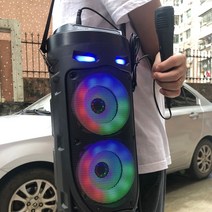 다기능 무선 야외 서브우퍼 퍼포먼스 블루투스 스피커 모바일 KTV 다채로운 조명 효과 U 디스크 오디오, 02 ZQS1202
