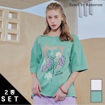 크레송 아트웍 티 블라우스 2종 세트 RBRTBL001-22B