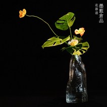 투명 유리 가산 화병 선반 거실 중 일본 꽃꽂이 자유자재로 꽂기 브롯치 원석브로치 옷핀브로치 진주브로치 패션브로치, 02.유리 가산 화병 화기 작음, 01.중간 정도