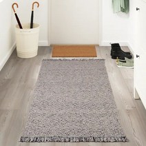 이케아 러그 뢰르셰르 평직 블랙/내추럴 80x150cm 카페트 발판 거실 안방 인테리어