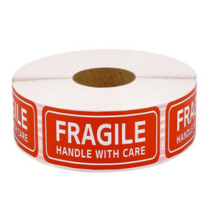 세븐집 취급주의 스티커 영문 FRAGILE 2.5 x 7.5 cm 500p, 혼합색상, 5개