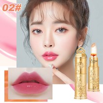 거울 배치 생화 젤리 변색 립스틱 묻어나지 않고 지워지지 않는 립스틱 틴트립스틱 촉촉한립스틱 3.8g, 천사의 유혹02#핏빛 로즈, 1개