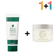 시카 클렌징 폼 팩 아하 세안제 CICA 60대, 시카프라임폼 1개_케어나이트크림 1개