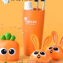 예쁜 캐롯 칫솔케이스세트 칫솔홀더 칫솔보관 칫솔통, 퍼플+흡착3분모래시계