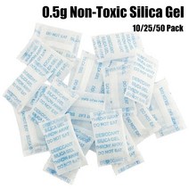 휴대용 미니 가정용 무소음 캠핑 가성비 제습기 102550pcs 0.5g 무독성 실리카겔 향 주머니 건조제 식품 포장 꽃 건조 주방 습기 습기 흡수제, 50팩