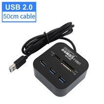 C타입 올인원 컨버터 도킹 스테이션 USB 허브 리더기용 HDMI USB 멀티허브 맥북 태블릿 USB 3.0 안정성 포트확장 노트북, USB 2.0 허브 블랙