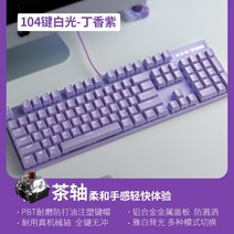 레이블 V500 머신 키보드 청축 레드샤프트 블랙샤프트 87버튼 104 노트북 치킨롤 게임 e스포츠 전용 RGB 백라이트 오피스 프로 진유선 라푸, 01 공식 표준배치, 15 V500PRO(라일락자백광.104 결합다축)