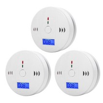 이산화탄소 경보기 측정기 1-6 LCD CO 센서 작업 단독 85dB 사이렌 사운드 독립 일산화탄소 중독성 경고, 03 3pcs
