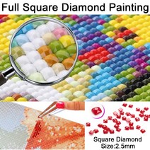 보석십자수 도안 페인팅 꽃 전체 광장/라운드 드릴 5D DIY quot민들레 꽃quot 3D 자수정 크로스 스티치 라인 석 홈 인테리어 선물, [01] Round Drill 20x60