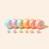 모두스마일 테이프공 20M 어린이KC인증 만들기 6색 1세트, 베이비핑크,오렌지,레몬,민트,스카이블루,바이올렛, 4.8cm X 20m 6개