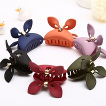 고래백화점 나비 무광 올림머리 헤어집게핀, 오렌지