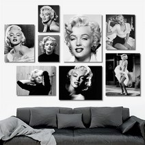 유홍아트 마릴린먼로 그림 액자 20종 No110 캔버스 40호(100x73cm) (5605201), 6번/캔버스액자(옆면흰색)