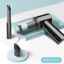 자동차 진공 청소기 무선 충전 건 유형 건식 및 습식 이중 목적 개 미니 애완 동물 털, [01] Black Wireless