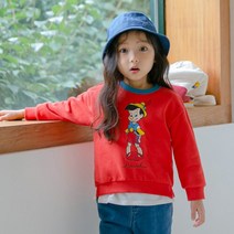 아이러브제이 [아이러브제이] 피노키오 배색 맨투맨 티 JSFTO50