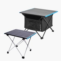 스위스윙거 캠핑용 알루미늄 접이식 롤 폴딩 테이블, 블랙라인