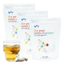 어진향차 50T+둥굴레차 50T+볶은맥문동 50T 삼각티백 150개 3종 부모님 효도선물, 매일더조은 3종