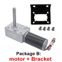 웜기어 감속기 모터 5840-31ZY DC 모터 + 브래킷 속도 컨트롤러 12V 24V 감속 자동 잠금 확장 샤프트 웜기, 09 12V 470rpm_02 Package B