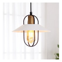 카페 길이조절 모던앤틱 골드소켓 화이트바디 조명등 전등갓