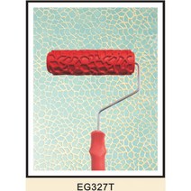 ST SHOP 7 인치 엠보싱 꽃 질감 패턴 그림 롤러 슬리브 브러시 벽 천장 장식 DIY 도구 레드, F, 고무