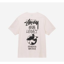 슈데일리 스투시 X 아워레가시 서프맨 2 피그먼트 다이드 티셔츠 핑크
