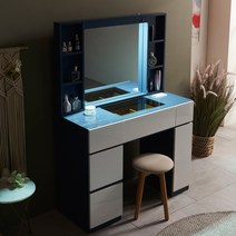 가온리빙 비비드 LED 수납1000 일반화장대, 네이비