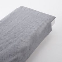무인양품 MUJI 면 서커 이불 커버 (하부버튼타입) JDA35B0S, 네이비 스트라이프