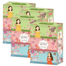 [한예지]캐릭터 미용티슈 200매 3입 4팩, 단품