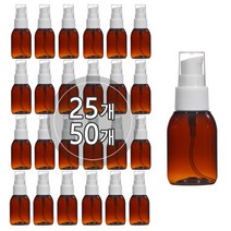 [25개묶음판매] 에센스용기 10ml 15ml 20ml 30ml 40ml 펌핑용기 플라스틱 공병, 30ml(F) 갈색용기, 검정캡, 25개