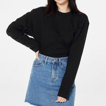 U넥 기본 긴팔 티셔츠 면티 무지티 겨울티 겨울맨투맨