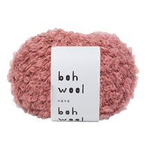 야나 보울보울(bohwool bohwool) 50g 1볼 몽글몽글한 링구사 곱슬인형머리 뜨개실 보울보울실 털실 뽀글이실, 809 딥로즈, 1개