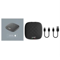 Autoux autoux 카플레이 오토유엑스 AUX 카링킷 무선 카플레이 AI 박스 와이파이 오디오 GPS 네비게이션, 01 Black