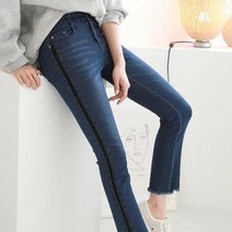 청바지 스판팬츠 세미 부츠컷 여자 데님 코디