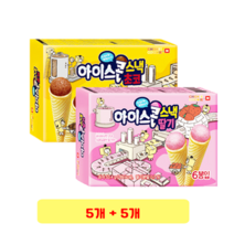 엔제이 아이스콘 스낵 초코 53.4g x 5개 + 딸기 53.4g x 5개, 1개
