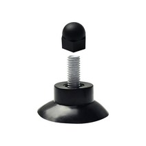 볼트형 큐방 검정 32mm 흡착판 압착고무 나사 유리창, 1개, 블랙