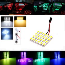 면발광 led바 캠핑전구 식빵등자동 T10 Festoon 12 24 48 SMD 5050 LED 따뜻한 화이트 버스 트럭 BA9S W5W, 한개옵션1, 14 24V 48SMD White