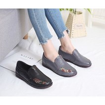구두모모 리얼 소가죽 셔링 밴딩 여성 단화 로퍼 (3cm)