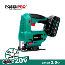 플런지쏘 전동 톱 무선 지그 전기 오비탈 및 스트레이트 컷 나무 금속 블레이드로 작업, 2개 배터리, 1개