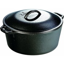 Lodge 프리시즌드 무쇠 더블 더치 오븐 5쿼트, Dutch Oven_7 Quart