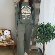 상상그이상 여성용 국내제작 테르세트 색감 좋은 부드러운 면 줄어듦 없는 트레이닝 세트 편한 밴딩 와이드팬츠 간절기 운동복 가성비 좋은 키작녀 코디