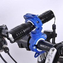 꽉잡는 자전거라이트 거치대 퀵보드 조명 클립 후레쉬, 1개, 블루 화이트