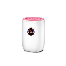 전기 미니 공기 제습기 800ml 휴대용 LED discplay 공기 청정기 기계 가정용 100-240V, touch model- Pink