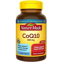 네이처 메이드 coq10 100 mg 심장 건강 지원을 위한 건강 보조 식품 120 소프트젤 120일분, 72카운트(1팩)