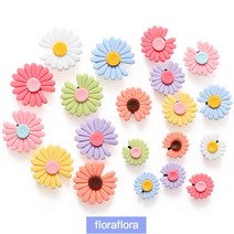 [플로라플로라]데이지꽃 호마이카 입체 실내화 슬리퍼 꾸미기 신발장식 악세사리 파츠 N173
