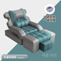 발 마사지 전기 안락 의자 족욕 베드 매니큐어 세척 통합 침대 고급 안마 패디케어 의자, 수출 등급 기술 천재 +기술 천 그린